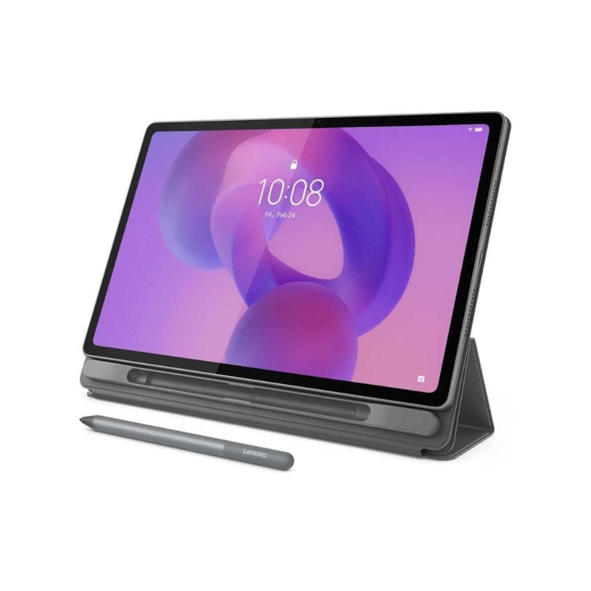 Lenovo Idea Tab Plus 12.1-Inch 12GB RAM 256GB 5G Tablet with Arabic Folio Keyboard and Tab Pen, Luna Grey – ZAGF0166AE