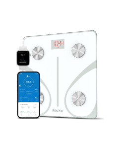 Renpho Smart Scale for Body Weight, FSA HSA Eligible, Digital Bathroom Scale BMI Weighing Bluetooth Body Fat Scale, Body Composition Monitor Health Analyzer with Smartphone App ELIS1, White - ESCS20MWH
