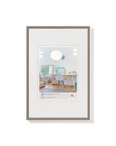 Walther Design KV040D New Lifestyle Plastic Picture Frame 30x40 cm, Steel