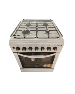 Fiesta 60x60 Gas Cooker & Oven, Silver - FG6402GFZG