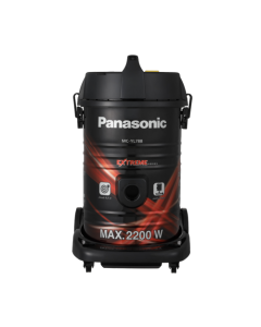 Front and side view of Panasonic 2200W Heavy-duty Drum Vacuum Cleaner, 21L Detachable Drum - MC-YL788RQ47