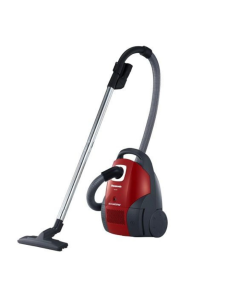 Front and side view of Panasonic 1900W Vacuum Cleaner Premium Series, 6L Dust Capacity, Red - MC-CJ911R747