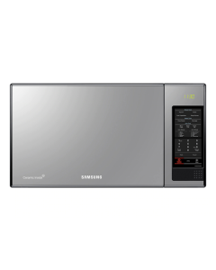 Front view of Samsung 40L Solo Microwave Oven with Glass Mirror Finish - MS405MADXBB/SG