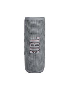 Front view of JBL Flip6 Waterproof Portable Bluetooth Speaker, Grey