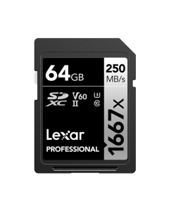 Lexar 1667x SDXC UHS-II card 250MBPS-64GB