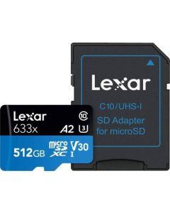 Lexar 633x Micro SDHC/SDXC UHS-I Card 95MBPS-512Gb