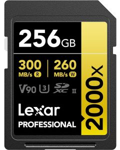Lexar Professional 2000x SDHC UHS-II cards write C10 V90 U3 - 256GB