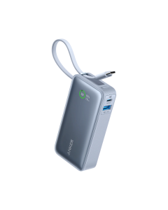 Anker Nano Power Bank 30W, Built-In USB-C Cable, Blue - A1259H31 