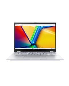 ASUS Vivobook S 14 Flip TN3402QA-LZ054W Laptop / AMD Ryzen™ 5 5600H Processor / 14.0-inch Touch Screen / 8GB RAM / 512GB SSD / AMD Radeon™ Graphics / Windows 11 Home / English & Arabic Keyboard / Cool Silver / 1 Year Warranty