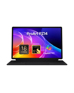 ASUS ProArt PZ14 HT7407NA-SN036W, 14 Inch, 3K, 2880x1800, OLED, 144Hz, Snapdragon® X2 Elite, Qualcomm® Adreno™ GPU, 1TB M.2 NVMe™ PCIe® 4.0 SSD, LPDDR5X 16GB, Windows 11 Home, Black