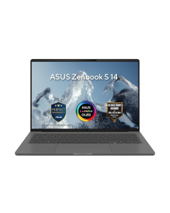 ASUS Zenbook A14 UX3407QA-QD526W, 14 Inch, WUXGA, 1920 x 1200, OLED, 60Hz, Snapdragon® X X1 26 100 Processor, 512GB M.2 NVMe™ PCIe® 4.0 SSD, LPDDR5X 16GB, Windows 11 Home, Gray