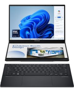 Asus Zenbook Duo OLED UX8406MA-OLEDI7IG - 14" 3K OLED Touchscreen, Intel Core Ultra 7 Processor, 16GB RAM, 1TB PCIe SSD, Intel Arc Graphics, Windows 11 Home, Wi-Fi 6E, Thunderbolt 4, Harman/Kardon Audio, Stylus Included - Refurbished