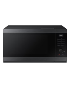 Front view of Samsung Solo Microwave Oven with Power Defrost and Home Dessert, 40L, Black - MS40DG5504AGSG