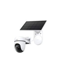 Tapo Solar-Powered Pan and Tilt Wi-Fi Security Camera Kit, 2K 3MP, White - C610
