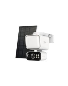 Tapo Solar-Powered Floodlight Pan and Tilt Wi-Fi Security Camera Kit, 2K 3MP, White - C615F 