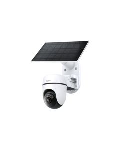 Tapo Solar-Powered Pan and Tilt Wifi- Security Camera Kit, 3K 5MP, White - C630