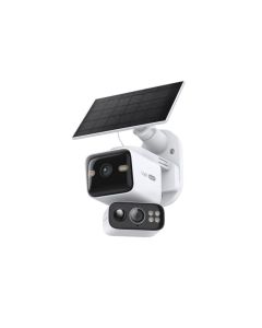 Tapo Solar-Powered Dual Lens Pan and Tilt Wi-Fi Security Camera Kit, 2K 3MP, White - C645D