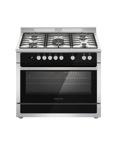 Zenan Gas Cooker, 60x90cm, 5 Burners, Stainless Steel - ZGC-90X60FG60P