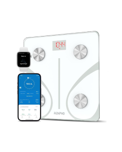 Renpho Smart Scale for Body Weight, FSA HSA Eligible, Digital Bathroom Scale BMI Weighing Bluetooth Body Fat Scale, Body Composition Monitor Health Analyzer with Smartphone App ELIS1, White - ESCS20MWH