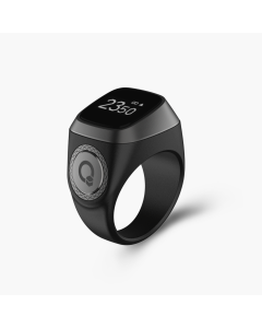 IQibla Smart Zikr Ring, 20mm, E01 - Black Gray