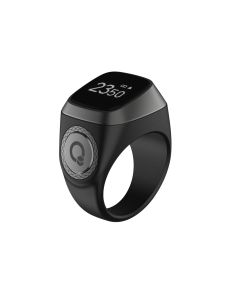 IQibla Smart Zikr Ring, 20mm, E01 - Black Gray