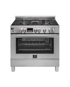 Electrolux 90x60cm Freestanding Cooker, Full Gas Cooking Range with 5 Burners and Oven with fan, Stainless Steel, Series 700 - EKG9241Z7X
