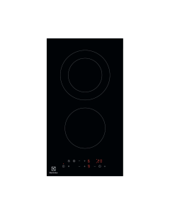 Electrolux 30cm Built in Ceramic Electric Hob, 2 Cooking Zones - LHR3233CK
