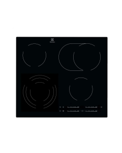 Electrolux 60cm Built-in Ceramic Electric Hob, 4 Cooking Zones, Black - EHR64441CK