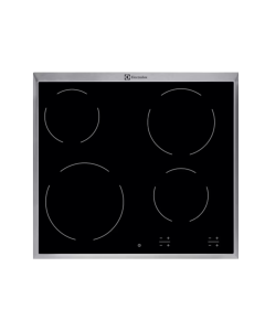 Electrolux 60cm Built-in Ceramic Black Frame Hob with 4 Burners, 6500W - EHF6240XOK