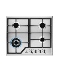 Electrolux 60cm Built-in Gas Hob, 4 Burners, Steel Finish - KGS6436X