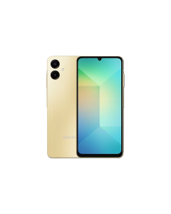 Front and rear view of Samsung Galaxy A06, 128GB 4GB Ram Smartphone, Gold