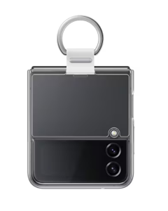 Samsung Accy Galaxy Z Flip4 Clear Cover with Ring, OF721CTEGWW,Transparent