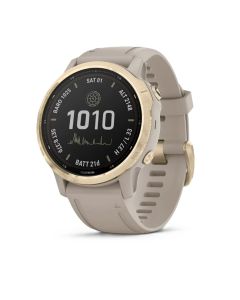 Garmin Fenix 6S Pro Solar LT Gold W/Shale Band GPS