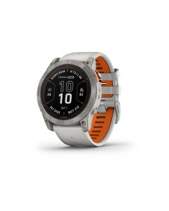 Garmin Fenix 7X Pro Sapphire Solar Titanium with Gray Orange Band - 010-02778-15