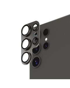Smartix Premium Aluminum Camera Glass for Samsung S24 Ultra, Black