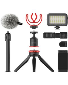 BOYA BY-VG350 Smartphone Vlogger Kit Plus with BY-MM1+ Mic, LED Light, and Accessories