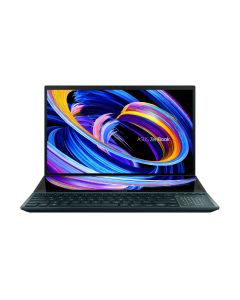Asus ZenBook Pro Duo 15 OLED (UX582ZW-OLED209W) Laptop – 12th Gen / Intel Core i9-12900H / 15.6inch OLED / 32GB RAM / 1TB SSD / 8GB NVIDIA GeForce RTX 3070 Graphics / Windows 11 / English & Arabic Keyboard / Celestial Blue / Middle East Version