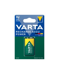 Varta Recharge Accu Power Rechargeable Battery 9V 200 mAh (56722101401)