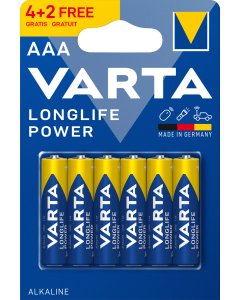 Varta Longlife  AAA Batteries (6pcs)