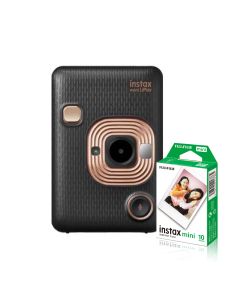Fujifilm Instax Mini LiPlay Hybrid Instant Camera - Elegant Black