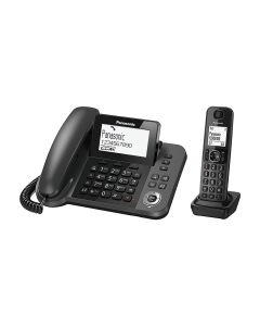  Panasonic Digital Corded and Cordless Phone with Handset, KX-TGF310 - Black