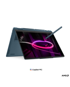 Lenovo Yoga 7 2-in-1 14AGP11, 14" WUXGA, 1920x1200, OLED, AMD Ryzen™ AI 7 445, Integrated AMD Radeon™ 840M Graphics, 1TB SSD, 32GB RAM, Windows® 11 Home, Arabic / English, Tidal Teal - 83TD001FAX