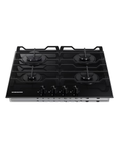 Samsung Built in Gas Hob Cooktop with 4 Burners and Powerful Heat, Black - NA64N7100AB/SG