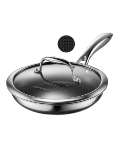 Nutricook Eterna Tri-Ply Fry Pan with Lid 24cm, Stainless Steel - FP-TPC240