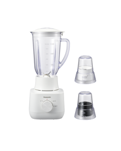 Panasonic 450W Blender 1.5L Plastic Jug with 2 Dry Mills, White - MX-EP5121WTZ