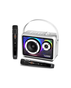Platinum Apollo Pro Portable Bluetooth Speaker with Microphones - White