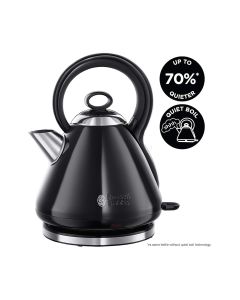 Russell Hobbs 1.7L Kettle Legacy Series with Quiet Boil, Black - 21886