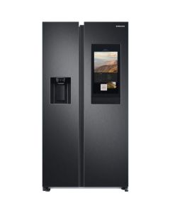 Samsung 591L Side by Side Refrigerator with Family Hub, SmartView, Black - RS6HA8891B1/AE