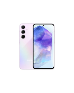 Front and rear view of Samsung Galaxy A55 5G, 128GB Smartphone, Awesome Lilac