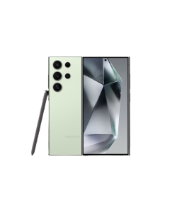 Front and rear view of Samsung Galaxy S24 Ultra 5G, 256GB Smartphone, Titanium Green